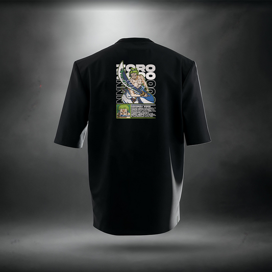 Roronoa Zoro|300 GSM Embroidered Oversized T-shirt