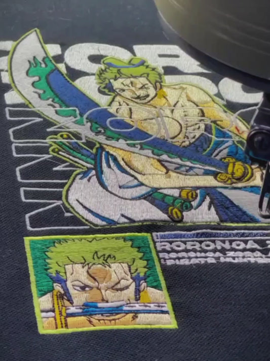 Roronoa Zoro|300 GSM Embroidered Oversized T-shirt